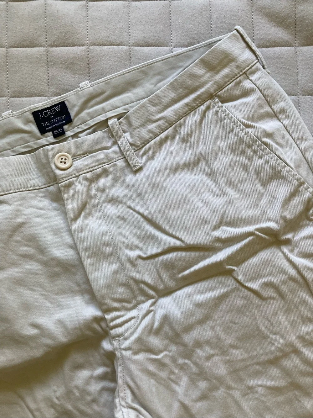 J. Crew Men’s Cream Chino Pants